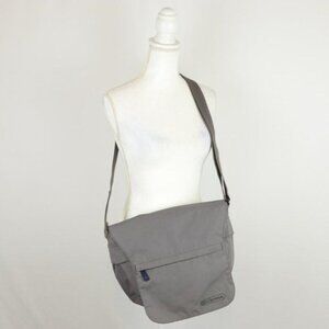 LeSportsac Women's Gray Canvas Rip Stop Flap Crossbody Bag